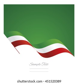 Mexico abstract wave flag ribbon vector background