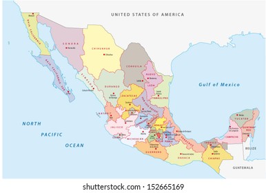 mexico administrative map