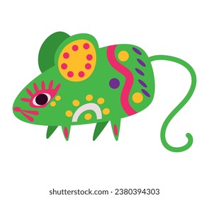 vector de ilustración del ratón mexicano alebrije