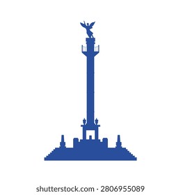 Mexico ancient building isolated vector flat illustration