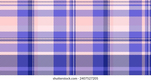 México fondo textil sin costura, textura tartán de patrón valentino. Vector de corte de plaquetas de tela chic en color claro e índigo.