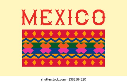 Mexico Banner, Abstract Elements, Multicolor Elements