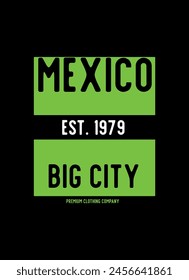 mexico big city,t-shirt design fashion vector