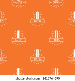 Mexico cactus pattern vector orange for any web design best