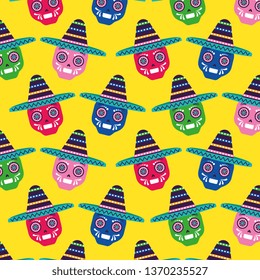 Mexico cartoons background pattern vector digital image illustration