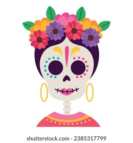 mexico catrina cute illustration isolated