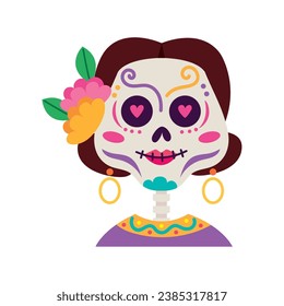 mexico catrina traditional illustration isolated