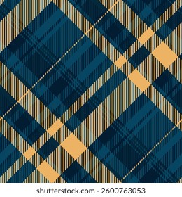 Mexico check textile texture, factory background seamless tartan. Drawing plaid vector fabric pattern in dark and cyan colors palette.