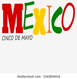 Mexico Cinco De Mayo celebration design with copy space