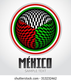 Mexico, Circular geometrical design - ready for your text
