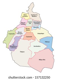 Mexico City Administrative Map
