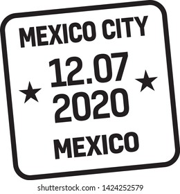 MEXICO CITY, MEXICO mail delivery stamp