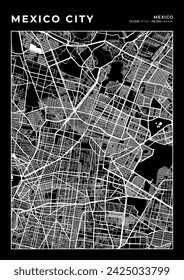 Mapa de la Ciudad de México, Mapa de Cartografía, Mapa de Diseño de Calles