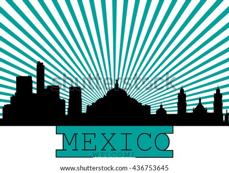 Mexico city skyline.
