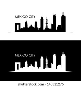 Mexico City Skyline - Vector Illustration