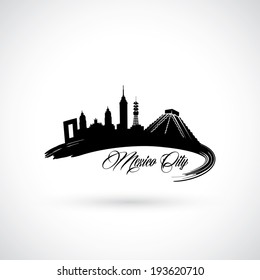 Mexico City skyline - vector illustration