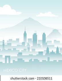 Mexico City skyline - vector illustration