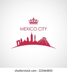 Mexico City skyline - vector illustration
