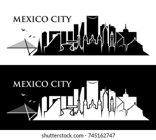 Mexico City skyline - vector illustration