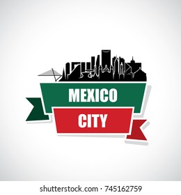 Mexico City skyline - vector illustration