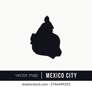 Mexico City state map. Federative unit of Mexico. Vector map for any needs.