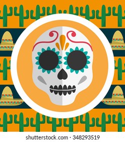 Mexico concept with landmarks icons design, vector illustration 10 eps graphic.