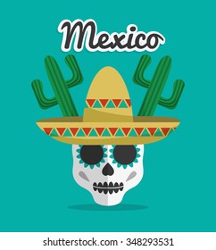 Mexico concept with landmarks icons design, vector illustration 10 eps graphic.