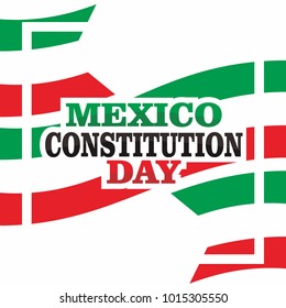Mexico constitution day illustration