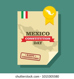 Mexico Constitution Day Illustration