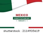 Mexico Constitution Day. Vector Illustration. The illustration is suitable for banners, flyers, stickers, cards, etc.