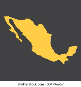 Mexico country border,map. Vector EPS8