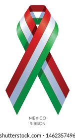 Mexico Country flag identity realistic ribbon