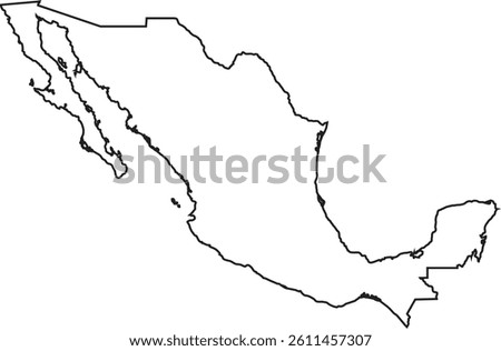 Mexico Country Map And Flag Vector Stock Images