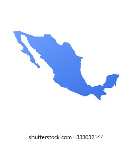Mexico country map,border
