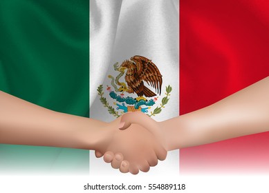 Mexico Country national flag Handshake