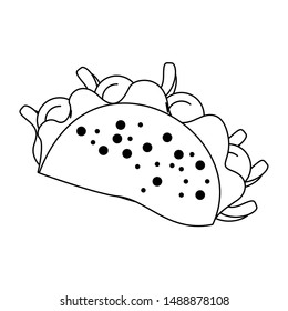 mexico culture and foods cartoons taco vector illustrationgraphic design