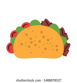 mexico culture and foods cartoons taco vector illustrationgraphic design
