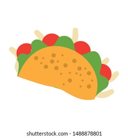 mexico culture and foods cartoons taco vector illustrationgraphic design