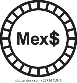Mexico currency black vector high quality files 