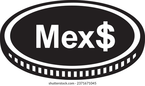 Mexico currency black vector high quality files 