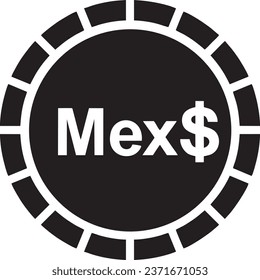 Mexico currency black vector high quality files 