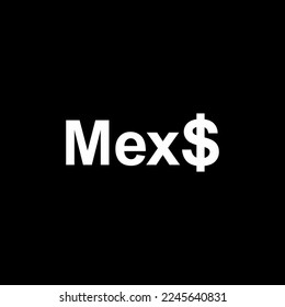Mexico Currency Symbol. Mexican Peso Icon, MXN Sign. Vector Illustration