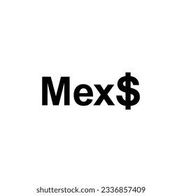 Mexico Currency Symbol. Mexican Peso Icon, MXN Sign. Vector Illustration