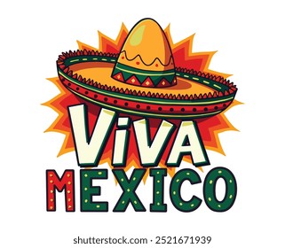 Mexico design on a colorful background. Vector illustration ideal for cultural themes, travel promotions, and festive projects. Perfect for showcasing Mexican traditions.