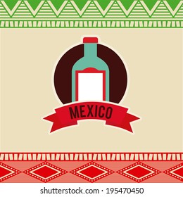 Mexico design over beige background, vector illustration