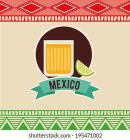 Mexico design over beige background, vector illustration