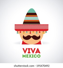 Mexico design over gray background,vector illustration