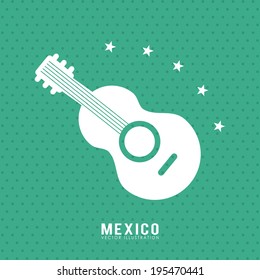 Mexico design over green background, vector illustration