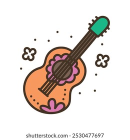 Ilustração México Doodle - Violão