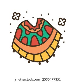 Ilustração México Doodle - Casaco mexicano